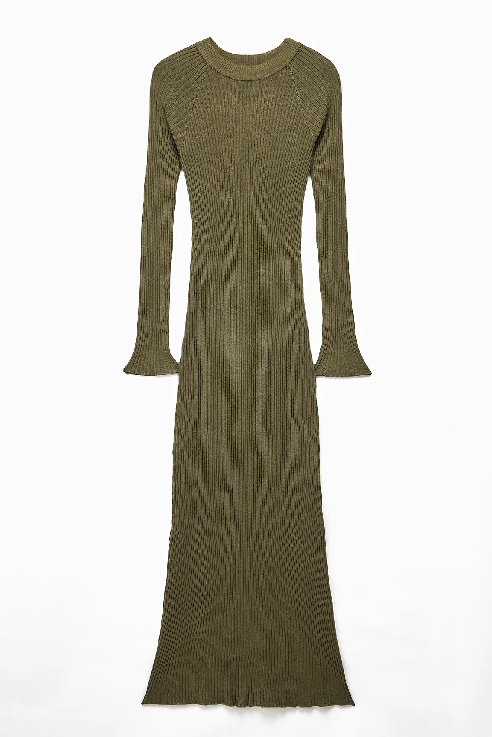 Knitted Ribbed Maxi Dress - 4