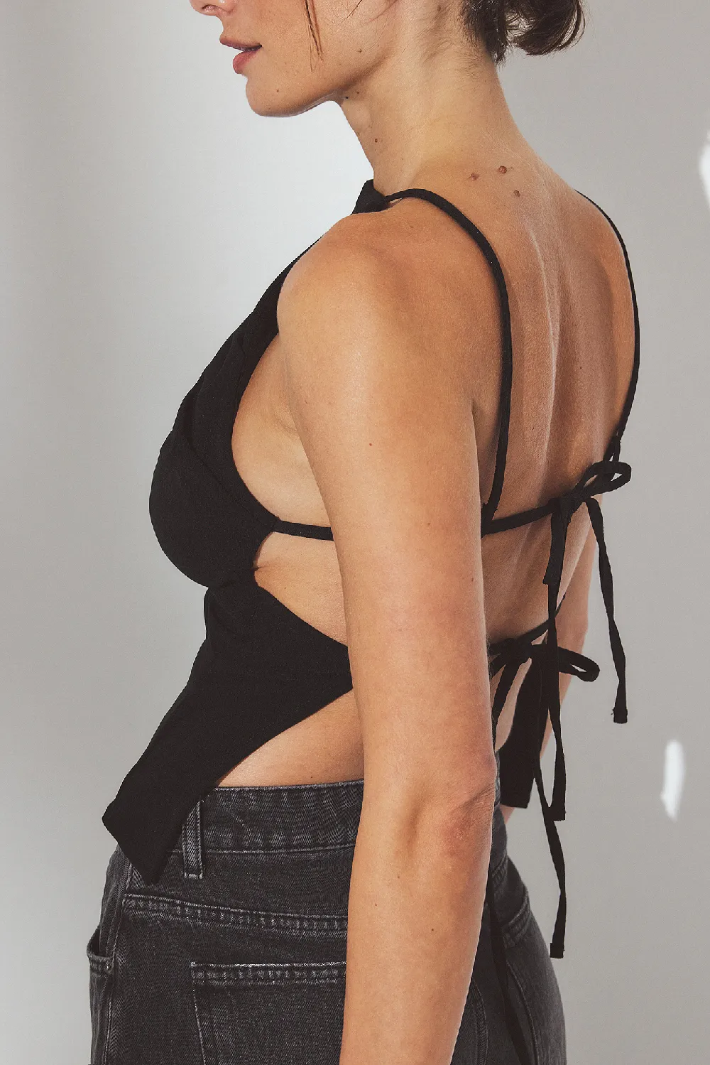 Open Back Tie Top