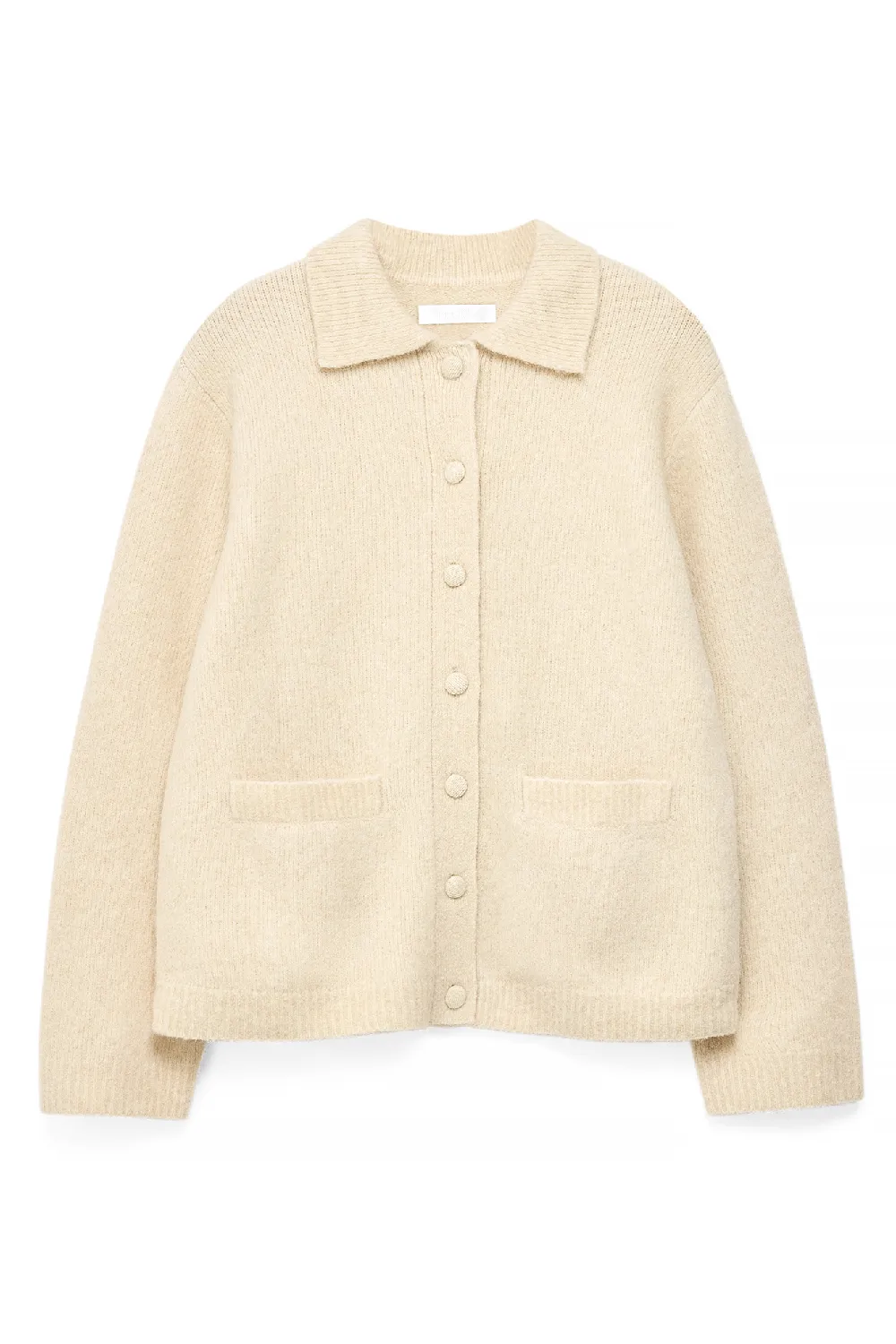 Knitted Wool Blend Cardigan - 5