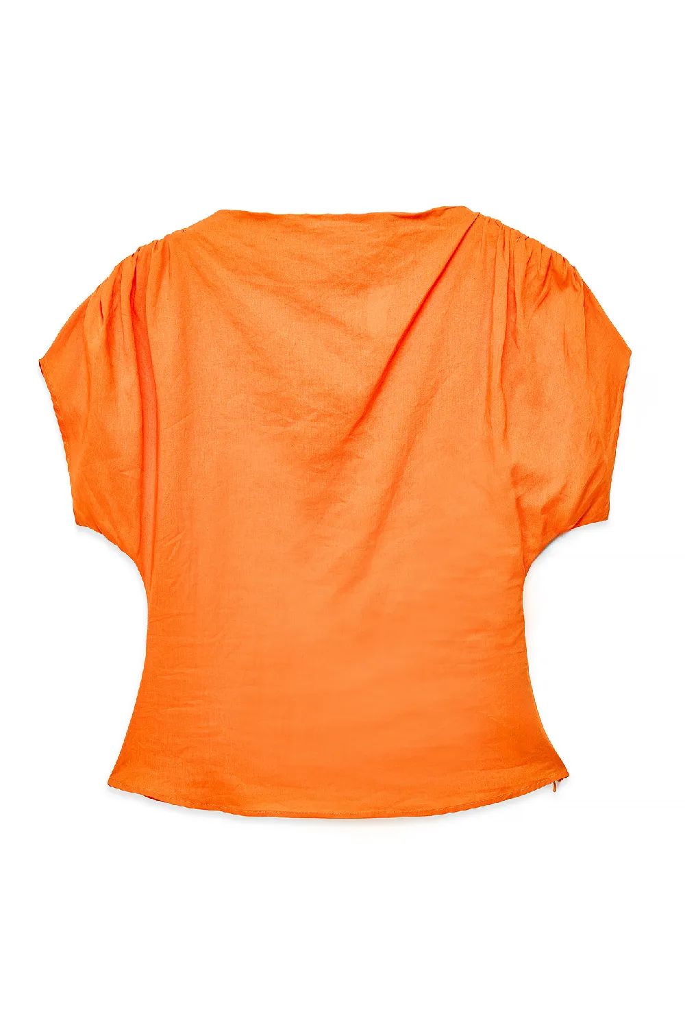 Ramie Blend Draped Top - 5