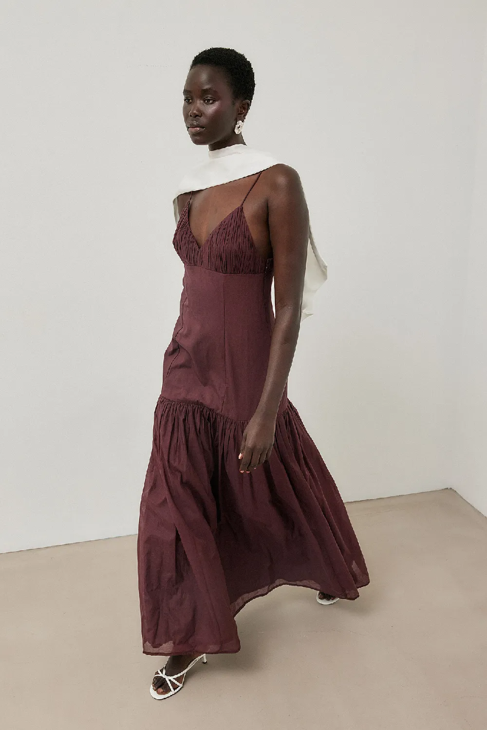 Gathered Strap Dress