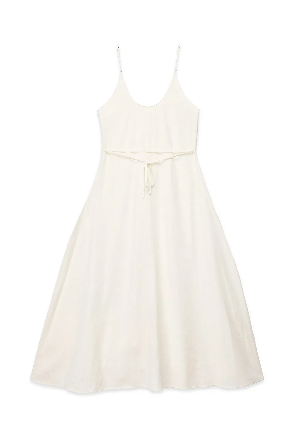 Pintuck Detail Strap Midi Dress - 5