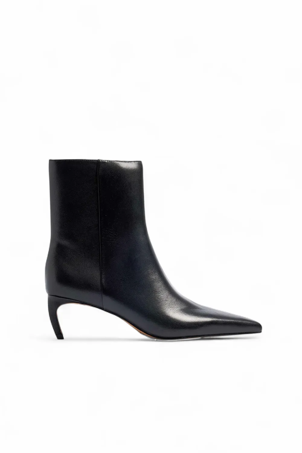 Pointy Leather Ankle Boots