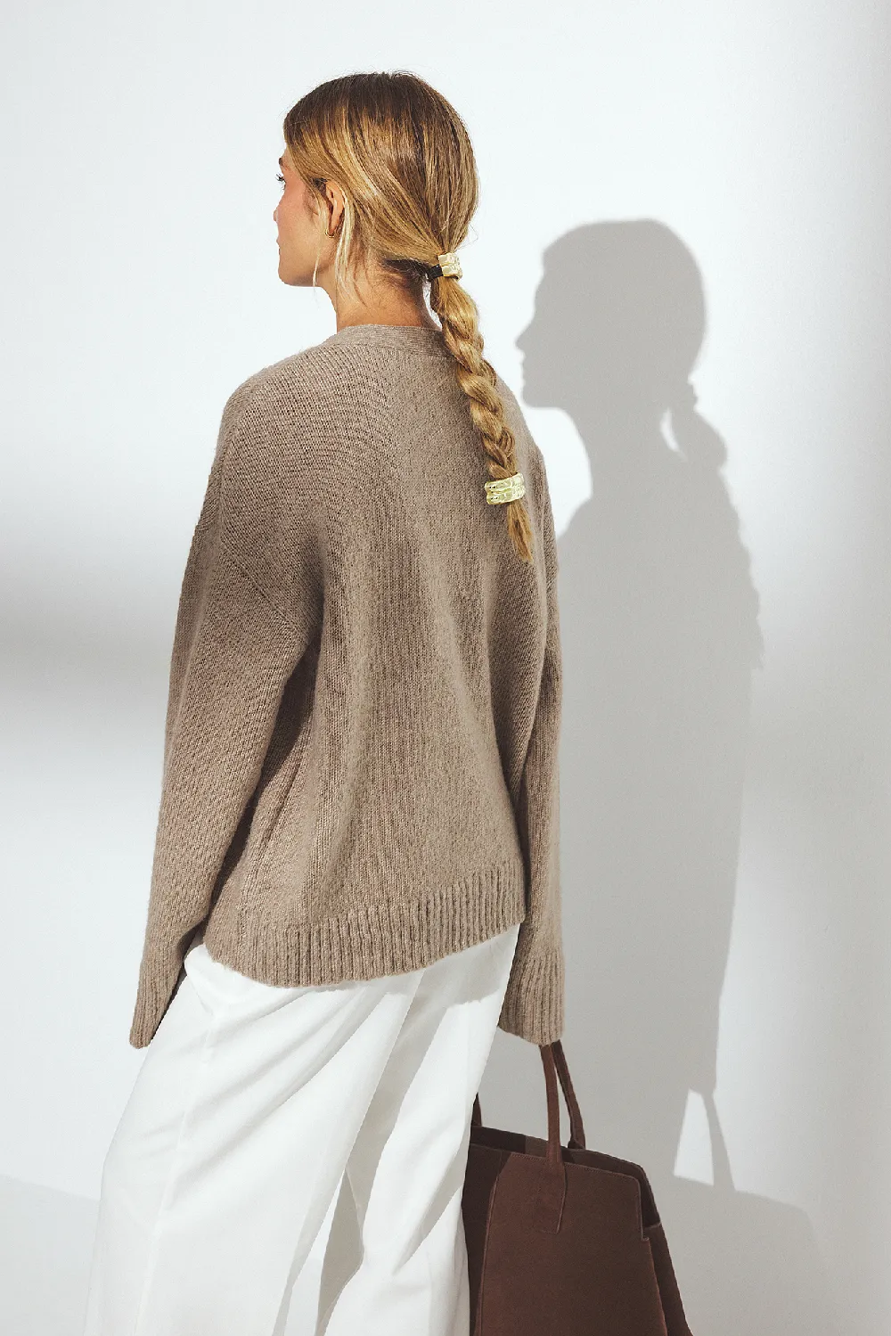 Knitted Wool Blend Cardigan - 2