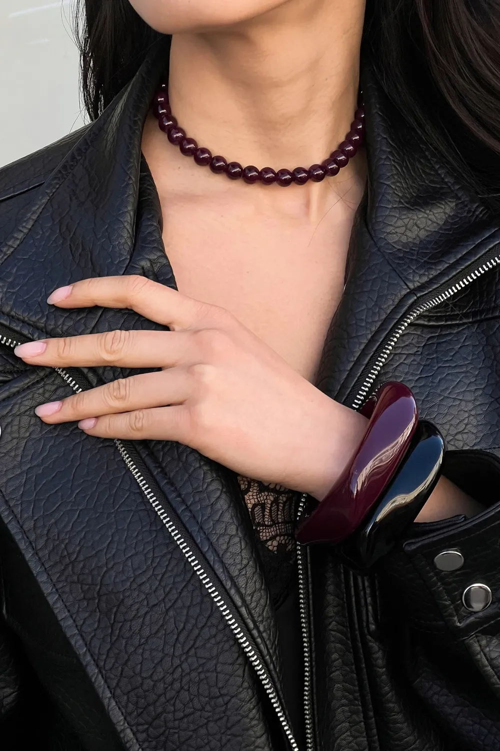 Stone Pearl Necklace