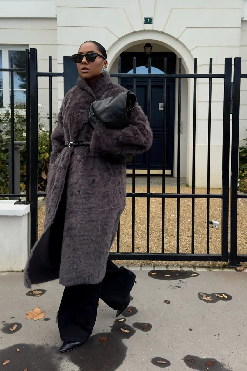 Long Faux Fur Coat - 5