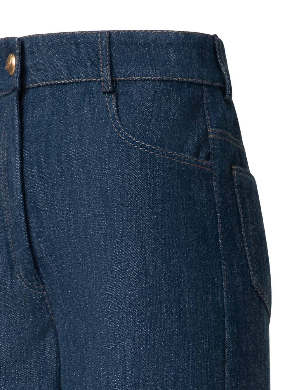Wide Cotton Wool Denim Pants - 3