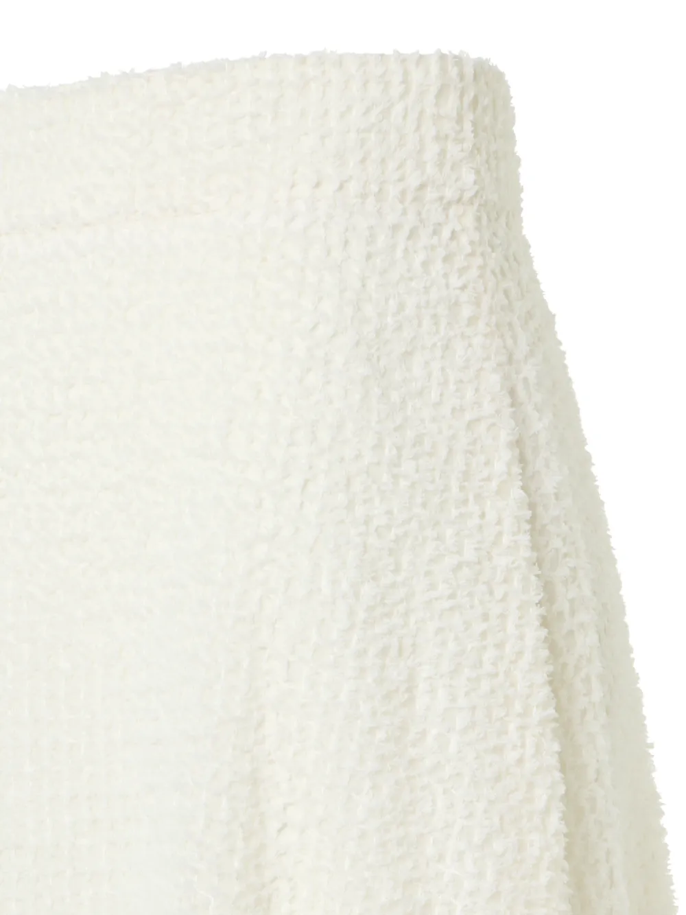 Flared Midi Skirt in Fringed Grid - 3