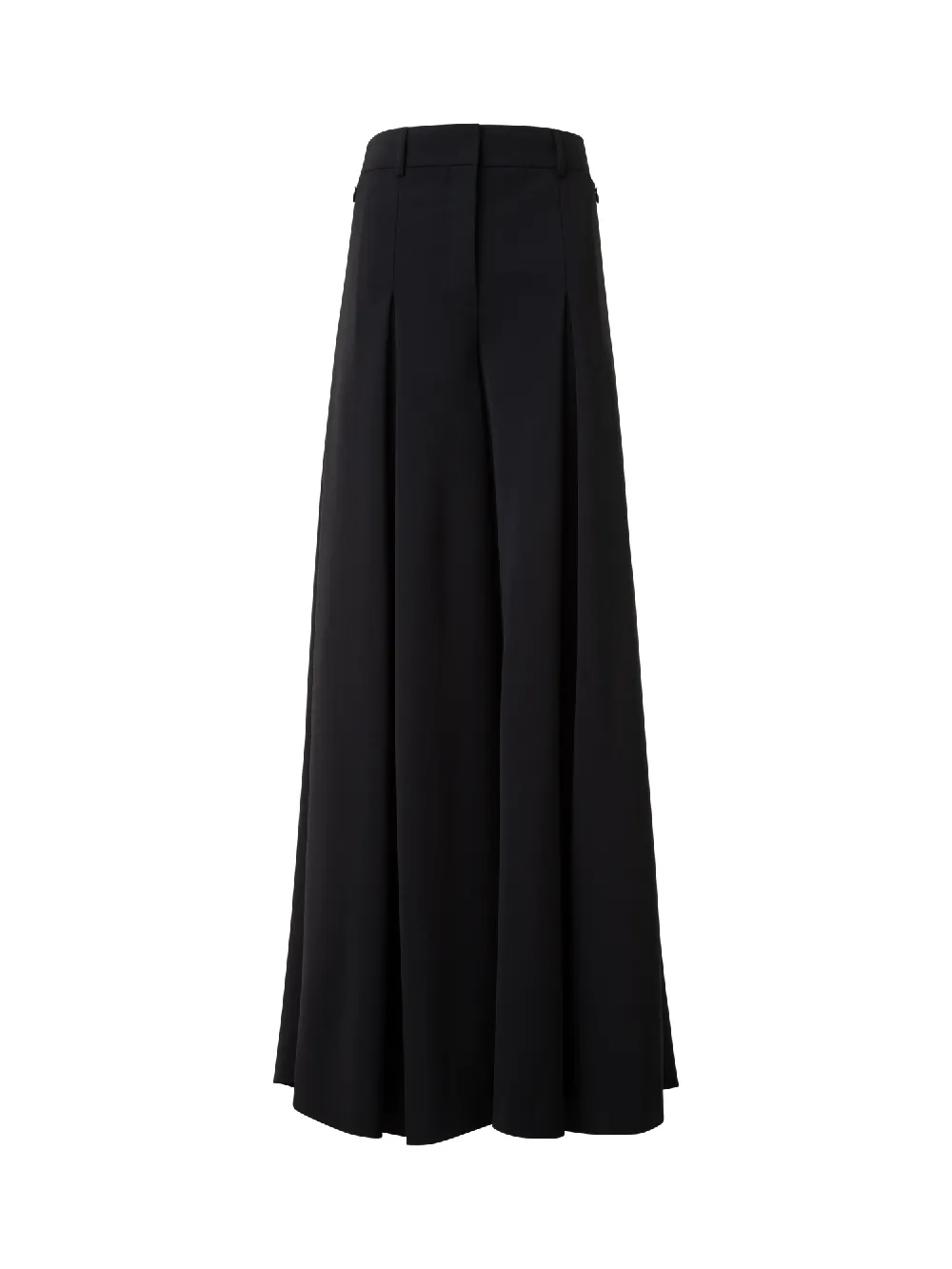 Extra Wide Palazzo Wool Stretch Twill Pants