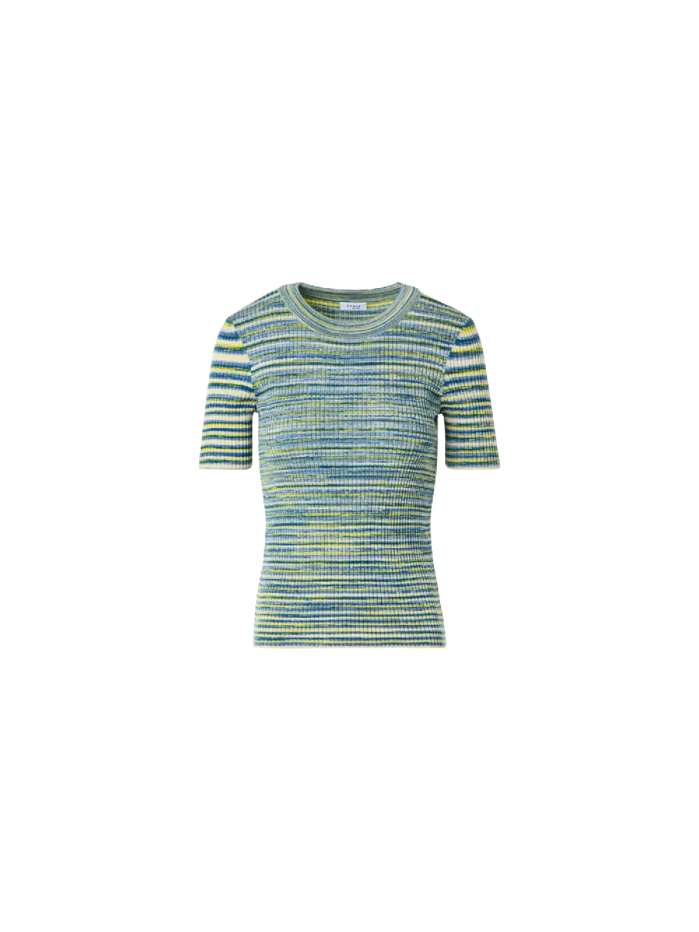 Fitted Space-Dye Merino Rib Knit Top