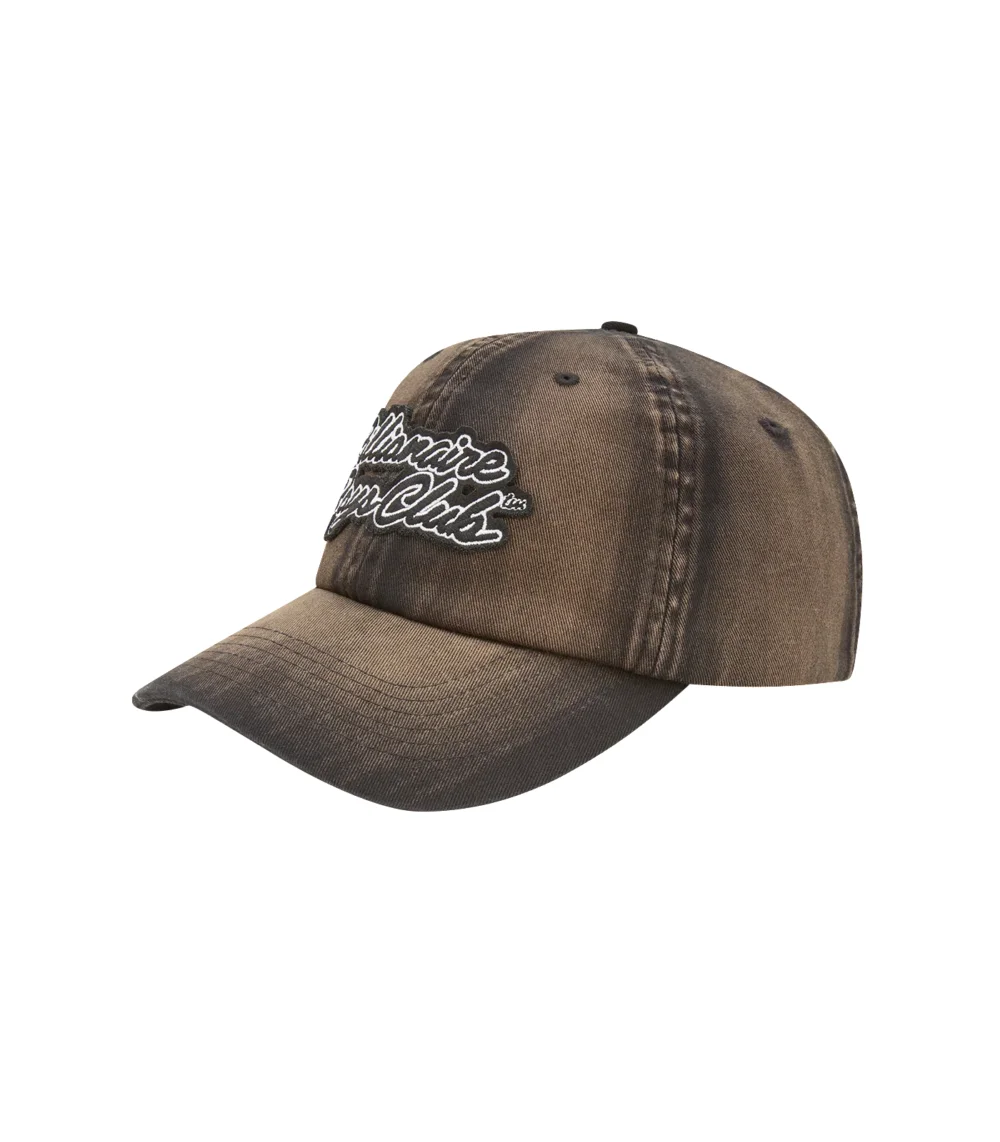 SCRIPT SPRAY FADE DAD CAP - BLACK