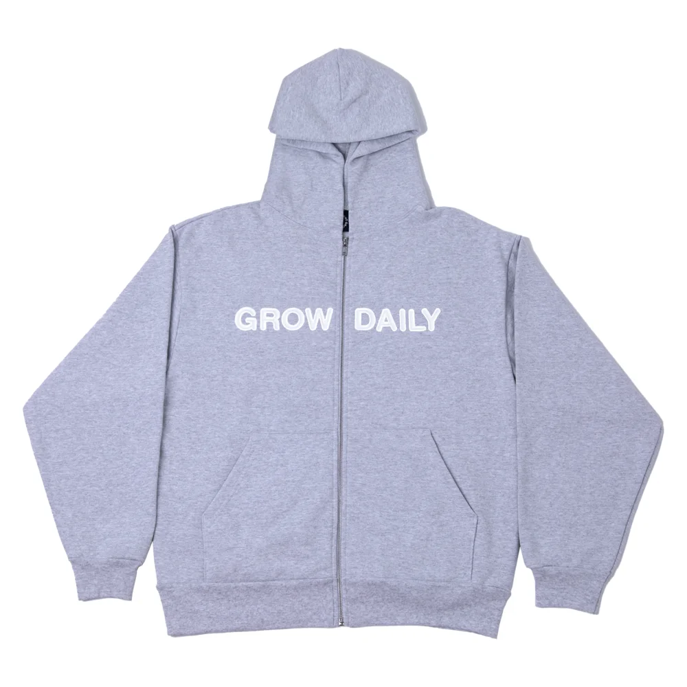 Grow Daily Zip - Heather Gray
