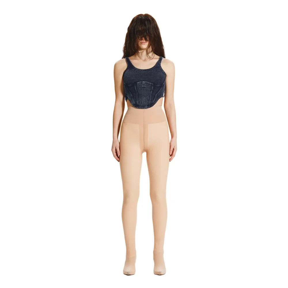 Corset Tank in Indigo Blue