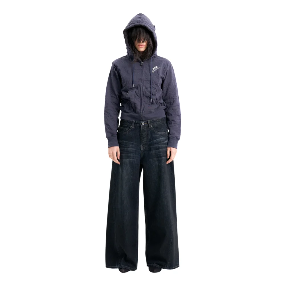(Emma) Coated Denim Pants in Navy