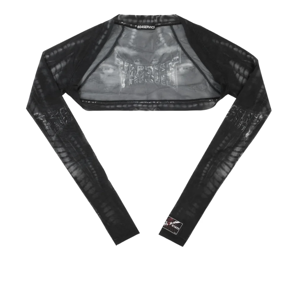 Mesh Bolero Cardigan in Black