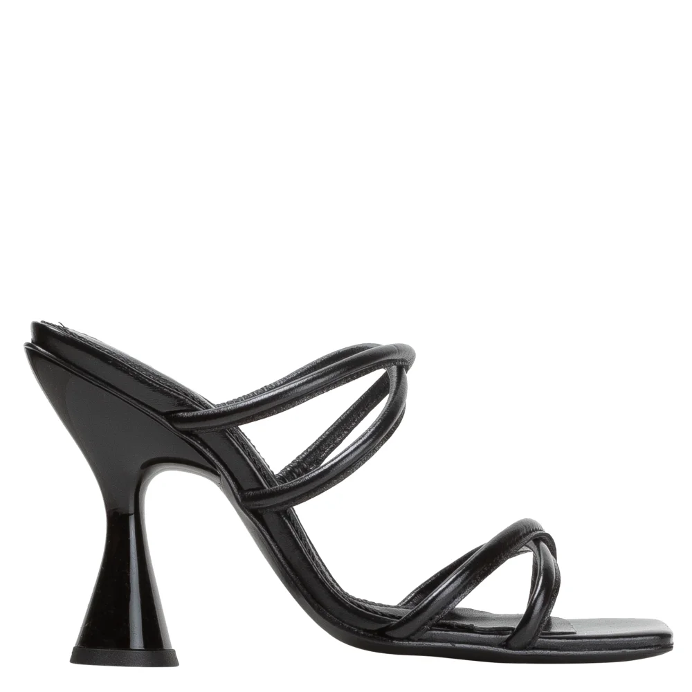 Stainless Sandal — Black Vitelas