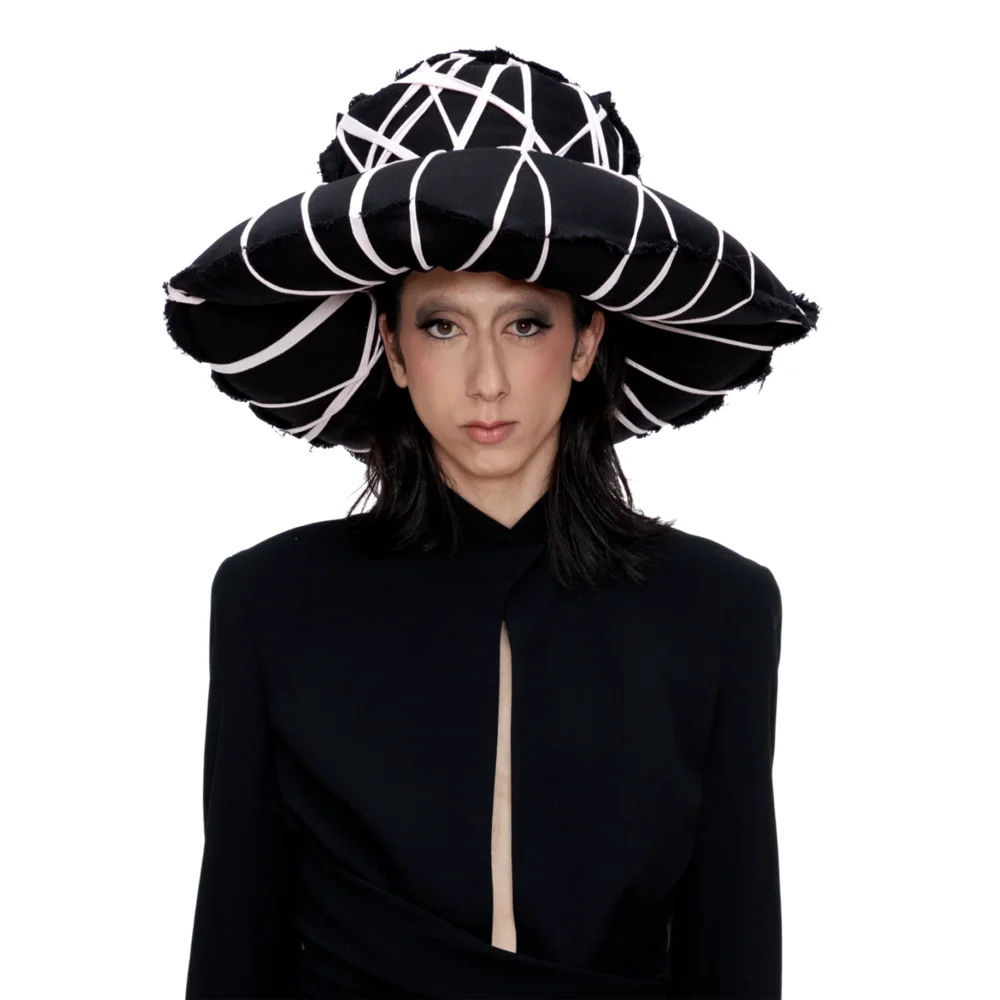 Black Orchid Distressed Canvas & Jersey Hat — Black/Pink