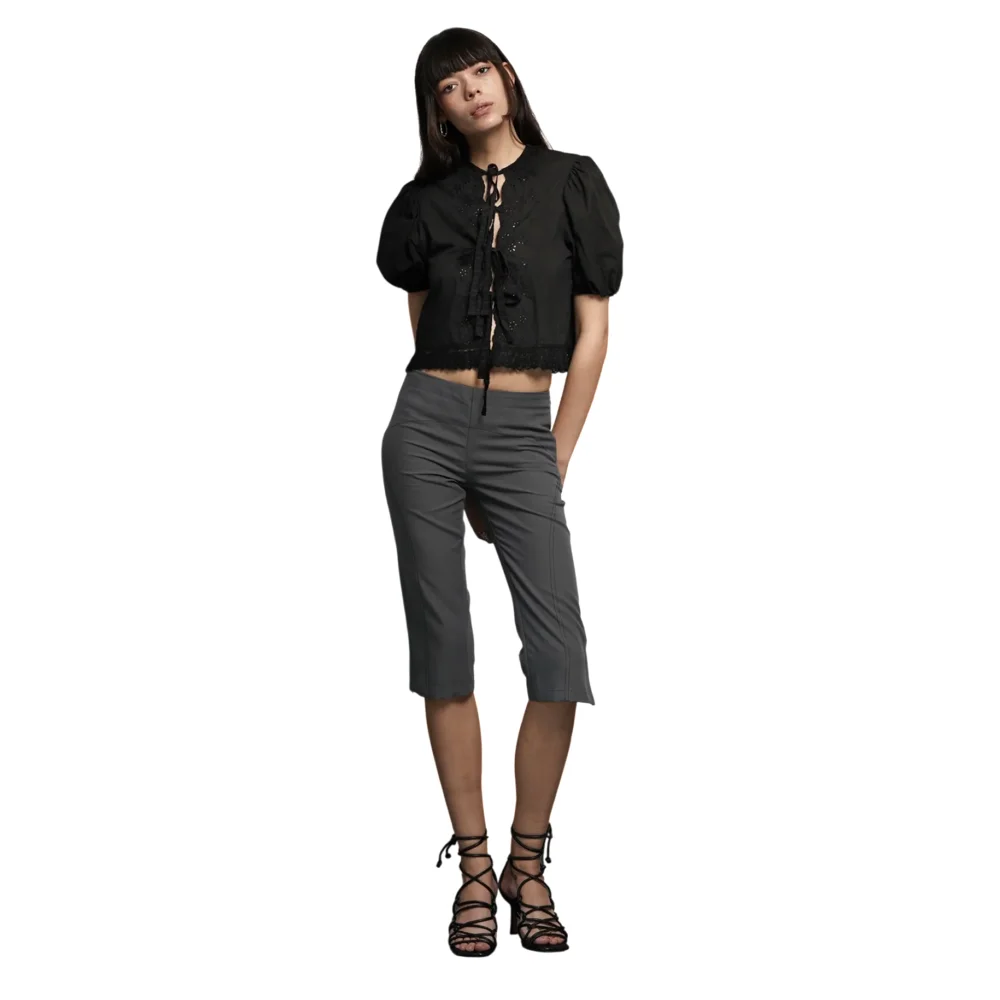 Chaser Black Crop Blouse