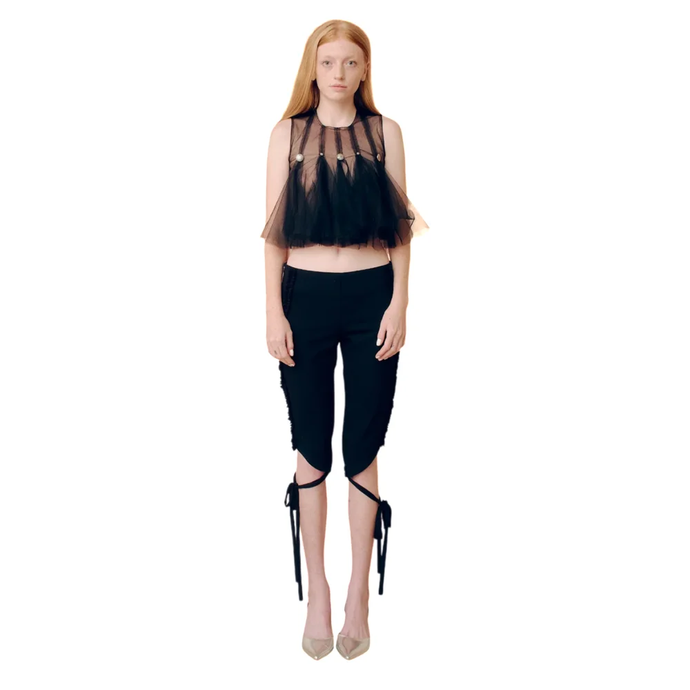 Open Button Flare Top