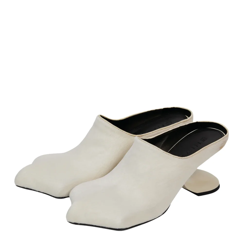 Unshaved Drago Mules in White
