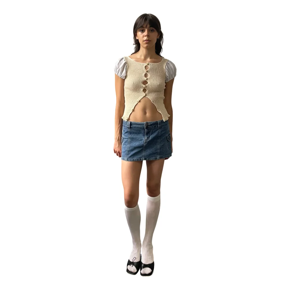 Puff Sleeve Top — Cream