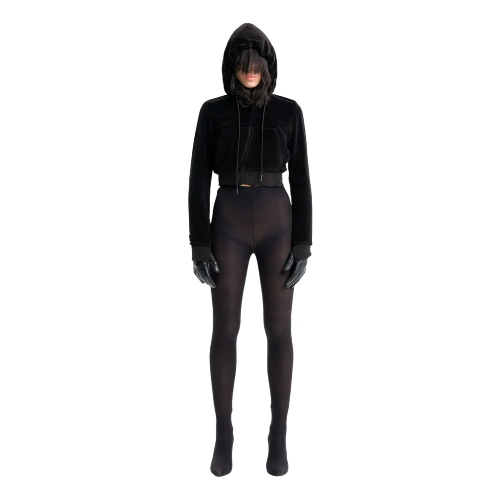 (Emma) Strange Hooded Zip in Washed Black