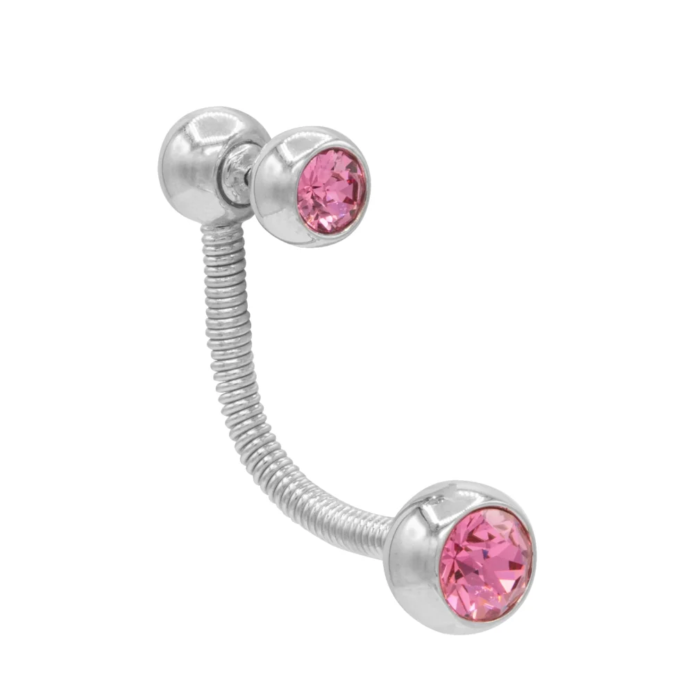 Silver / Pink Flex Piercing