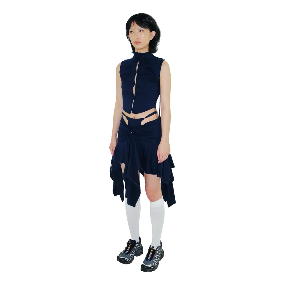 System Mini Skirt — Navy