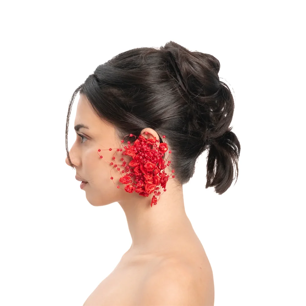 Bubble Garden Earrings in Red