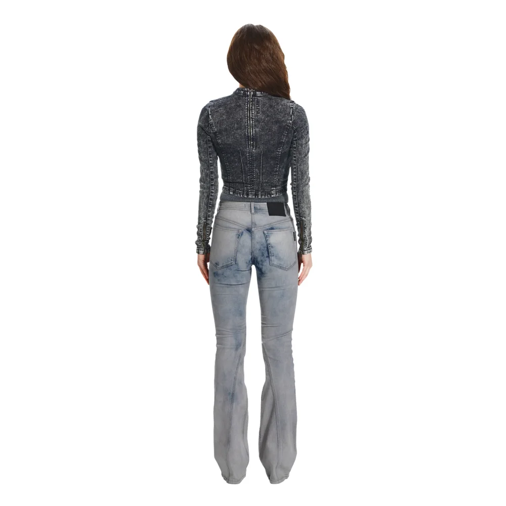 Moto Denim Jacket in Dark Blue - 2