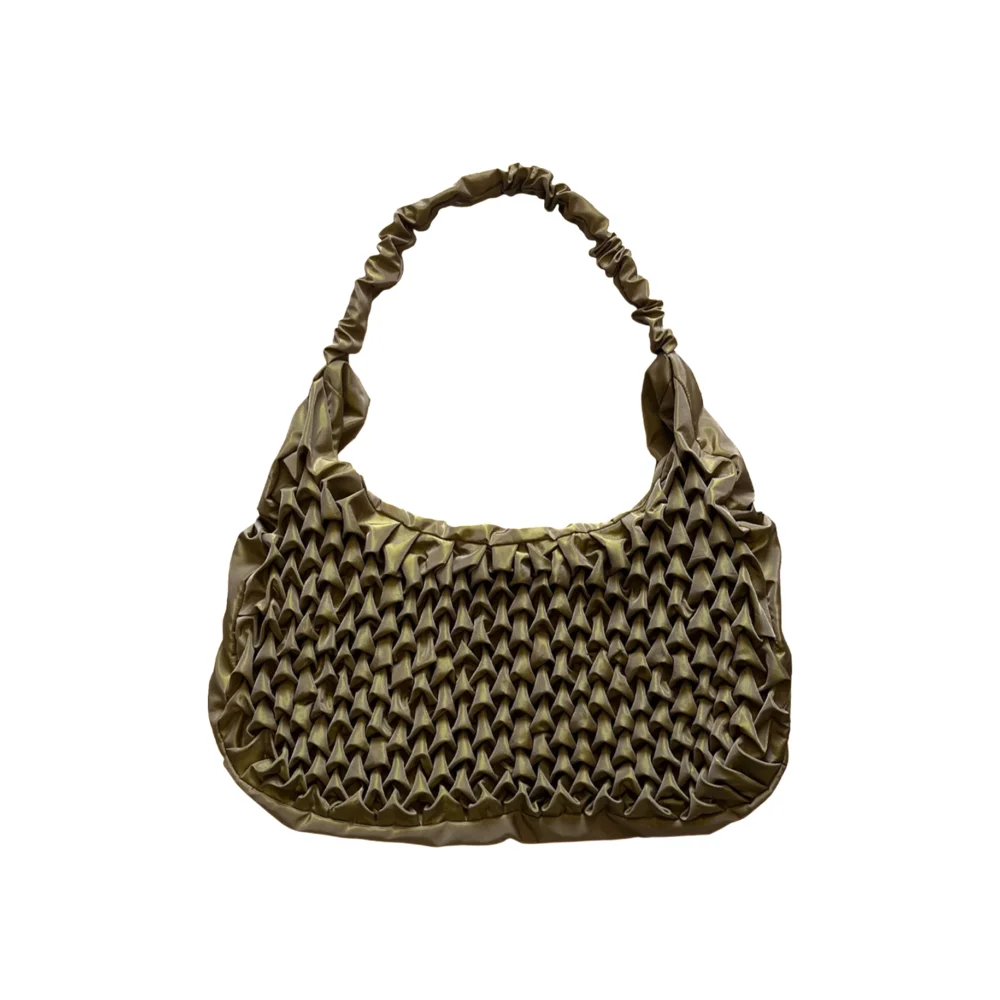 Smocking Big Bag — Dark Beige (Made-To-Order)