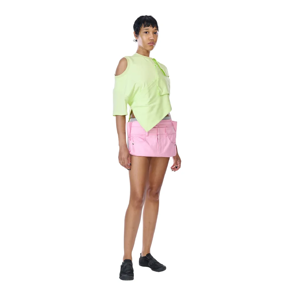 Folded Mini Skirt Pink