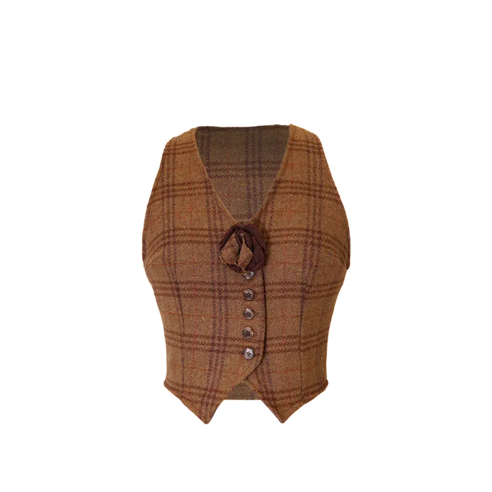 Rosette Wool Vest