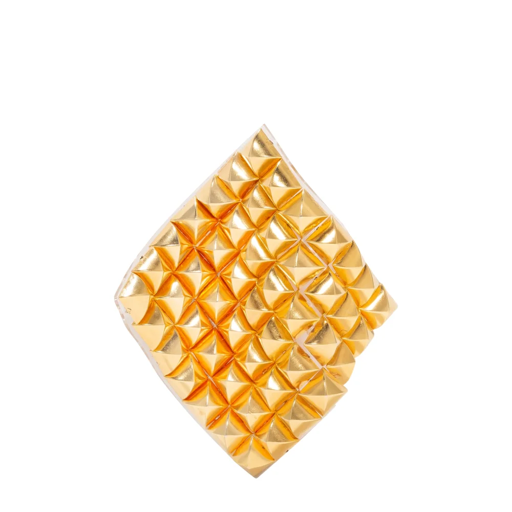 Scratched Studd 802 Clip-On Earring — Gold