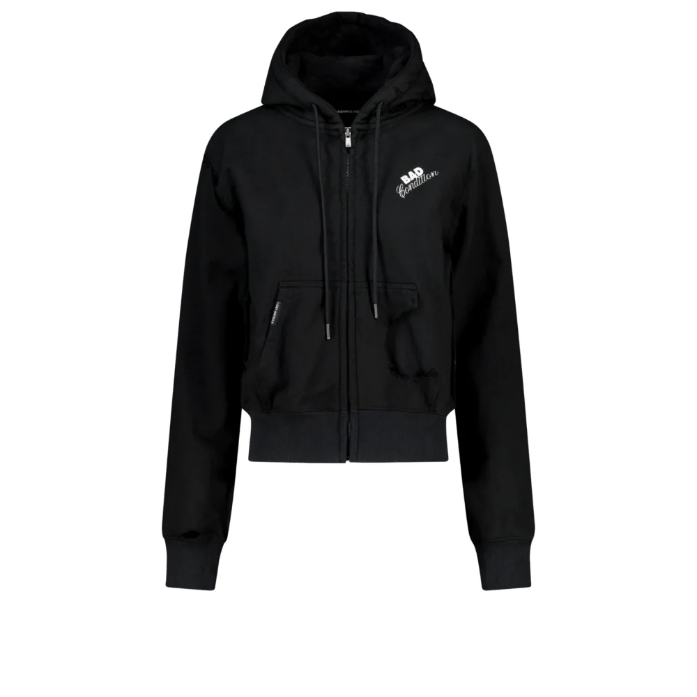 (Emma) Bad Hooded Zip in Black - 5