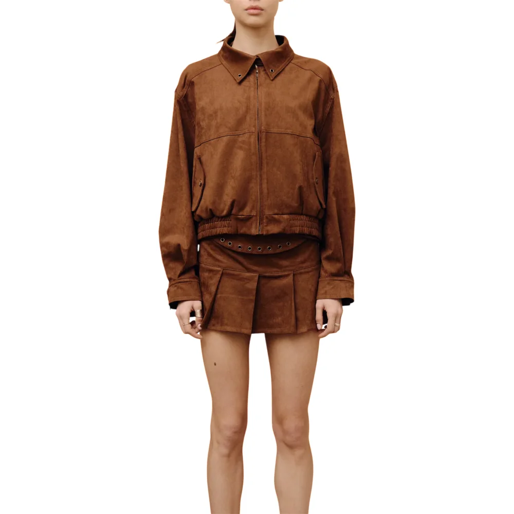 Mocca Suede Jacket - 2