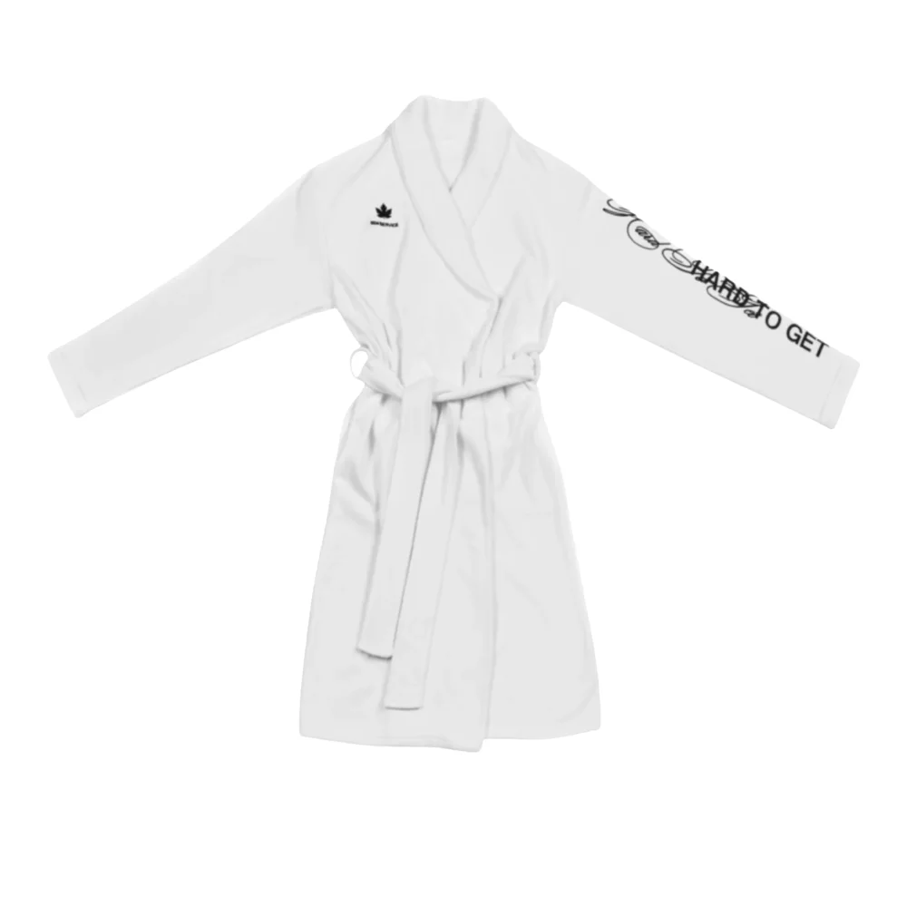 Hard to Get Classic Towelling Robe in White