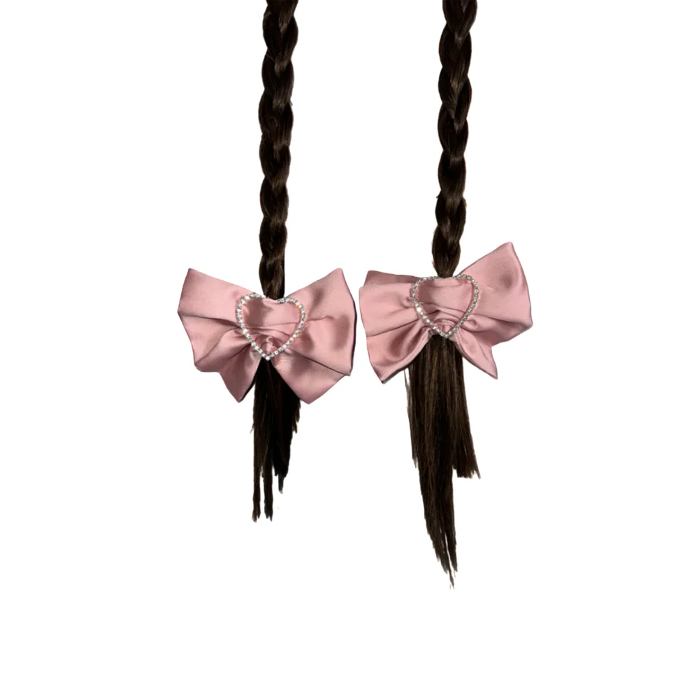 Small Bow Hairclip — Pink