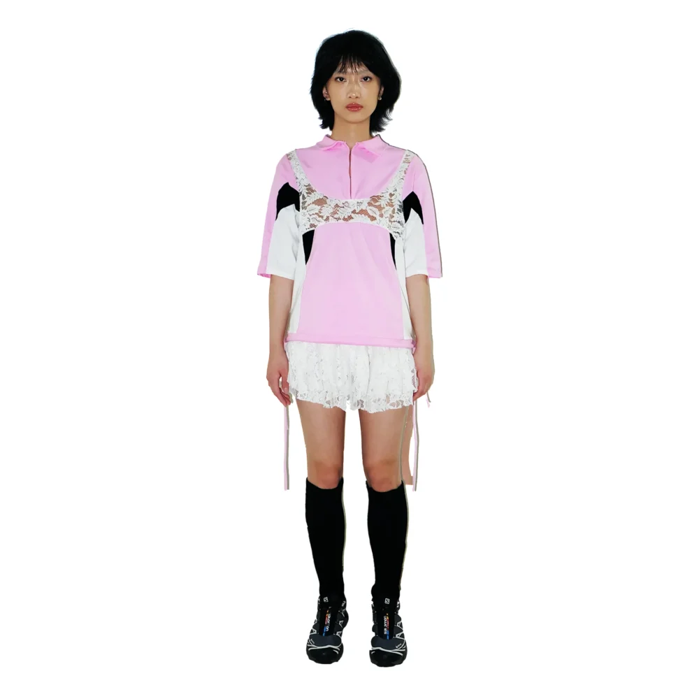 Plug Lace Polo — Pink