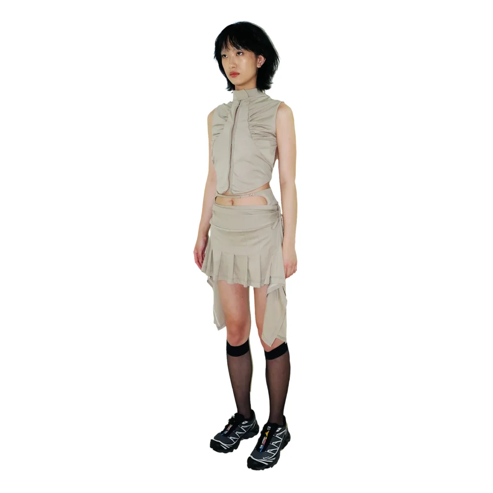 System Mini Skirt — Khaki