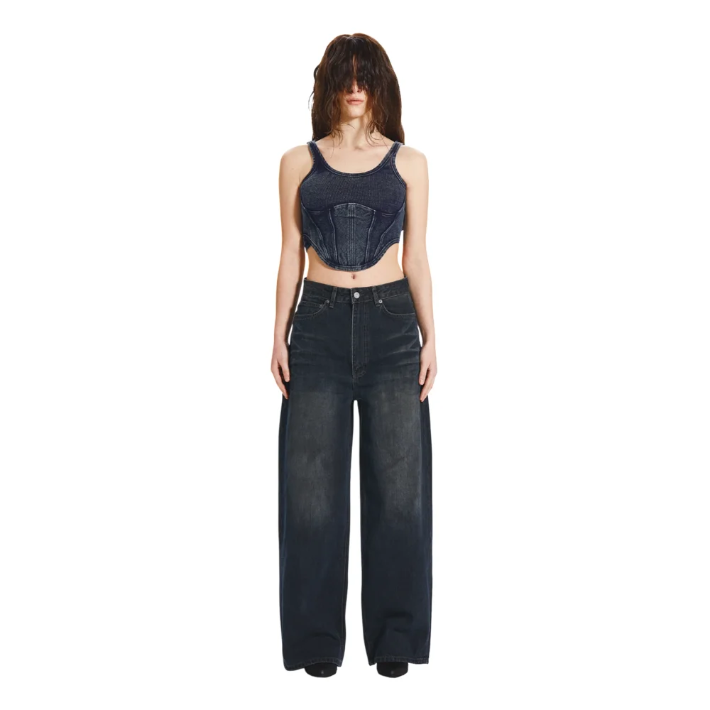 Dirty Baggy Jeans in Blue