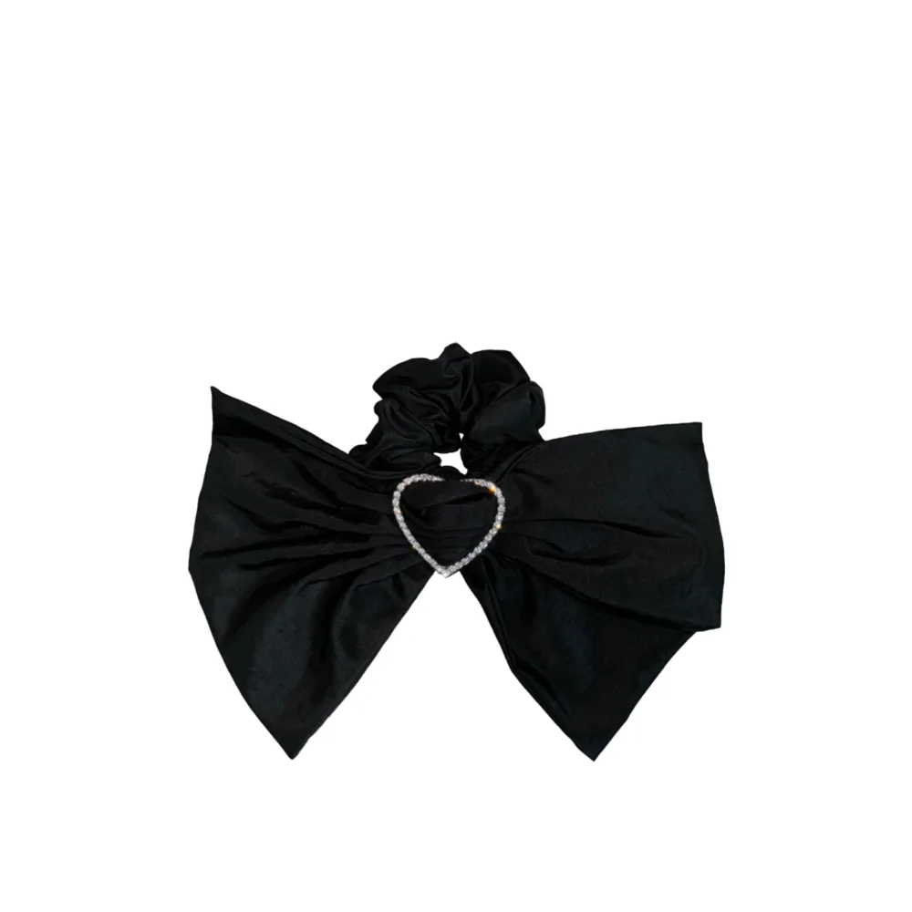 Big Bow Scrunchie — Black