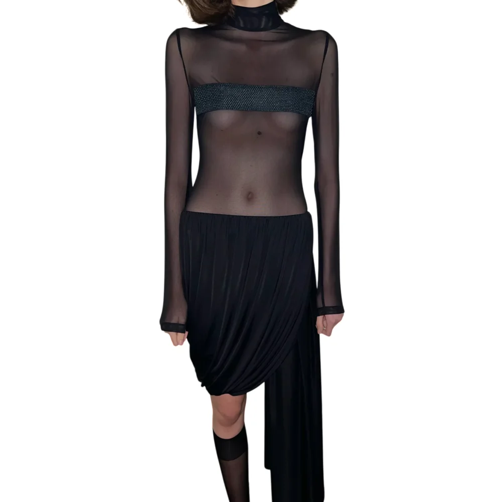 Biflex Draped Skirt (Made to order) - 3