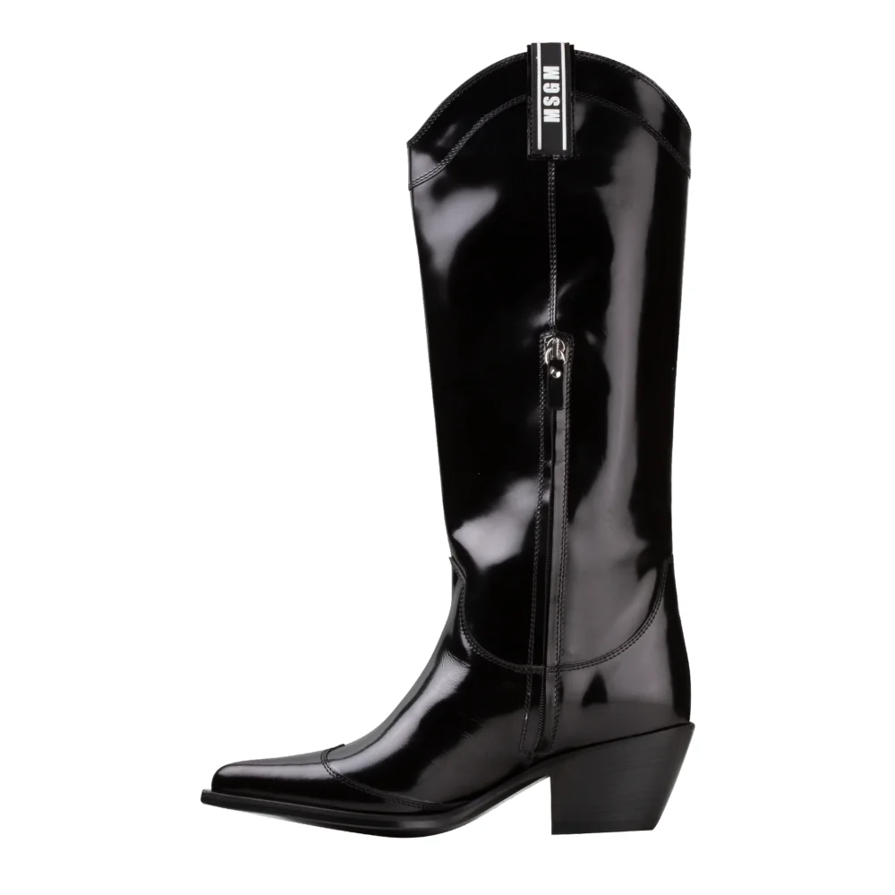 Stivale Donna High Cut Texan Boot — Black - 3