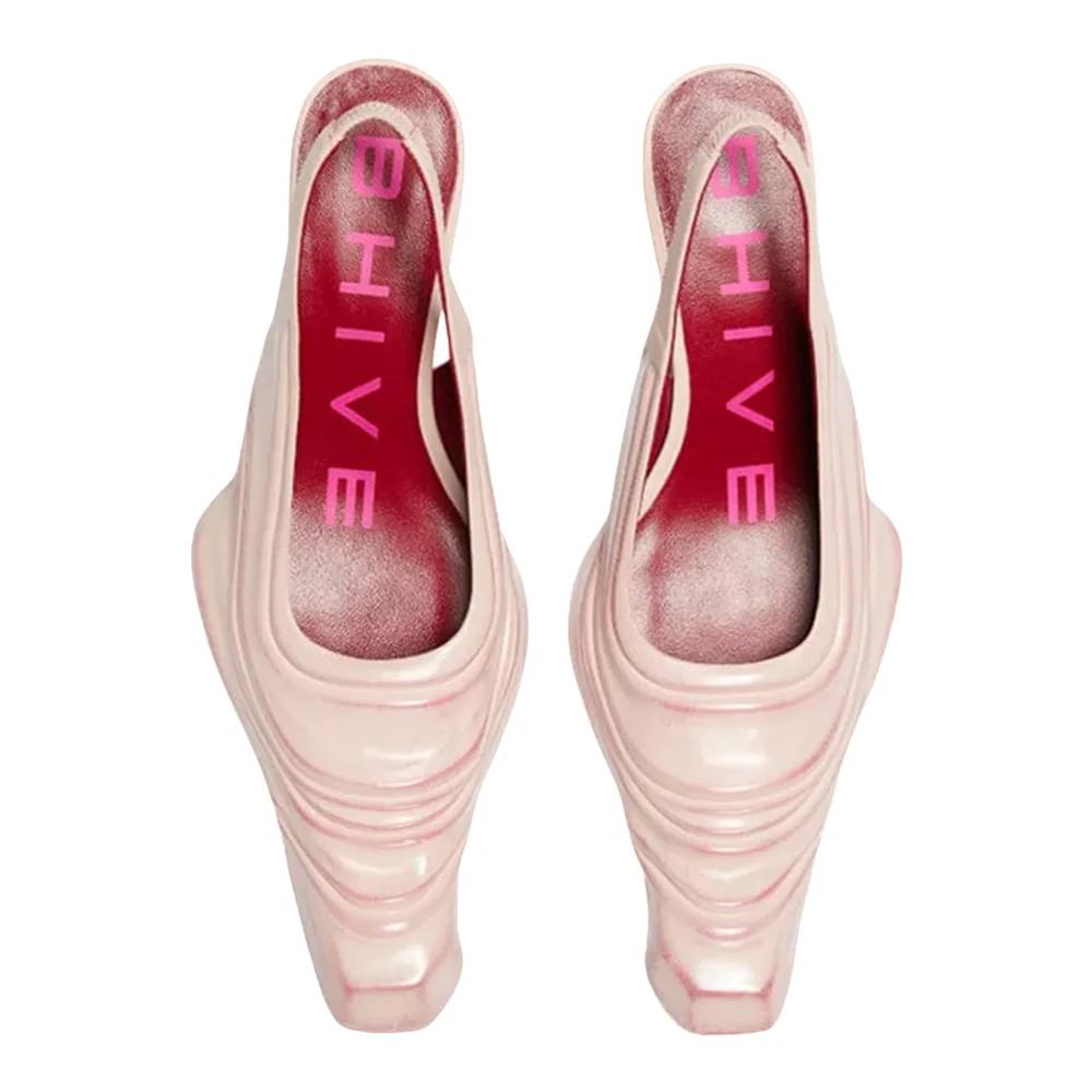 Slingback Mules in Skin