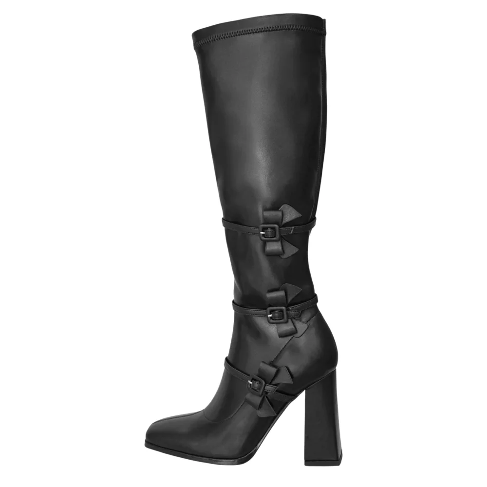 Bow Black Boots