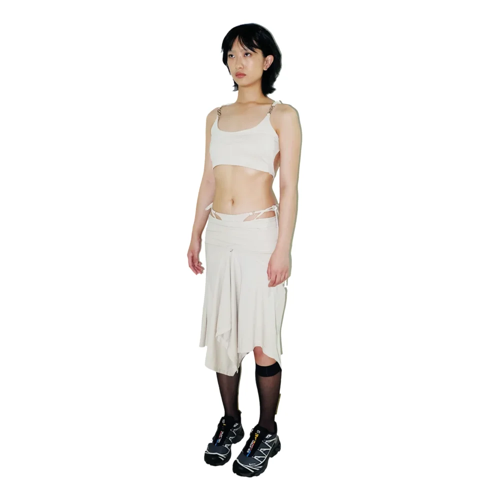 System Hooded Bra — Cream