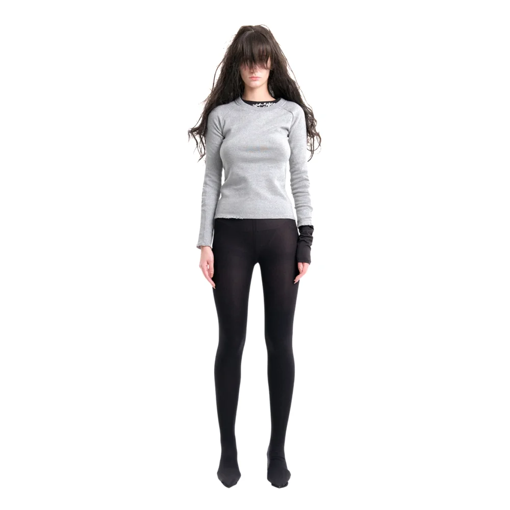 (Emma) Wrong Number Tee in Melange Grey