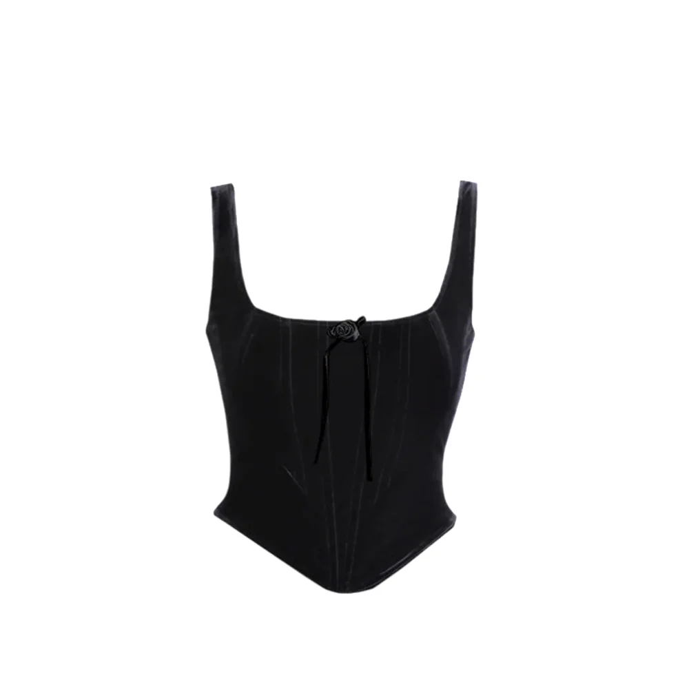 Night Rose Velvet Corset