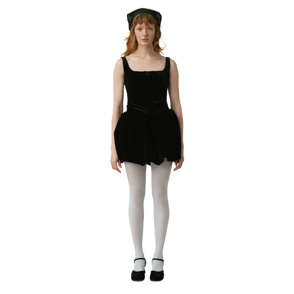 Night Ballon Velvet Skort